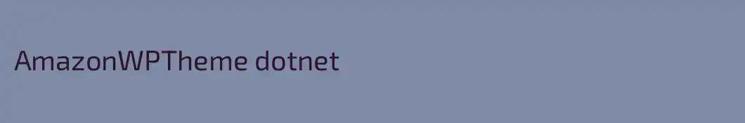 AmazonWPTheme dotnet